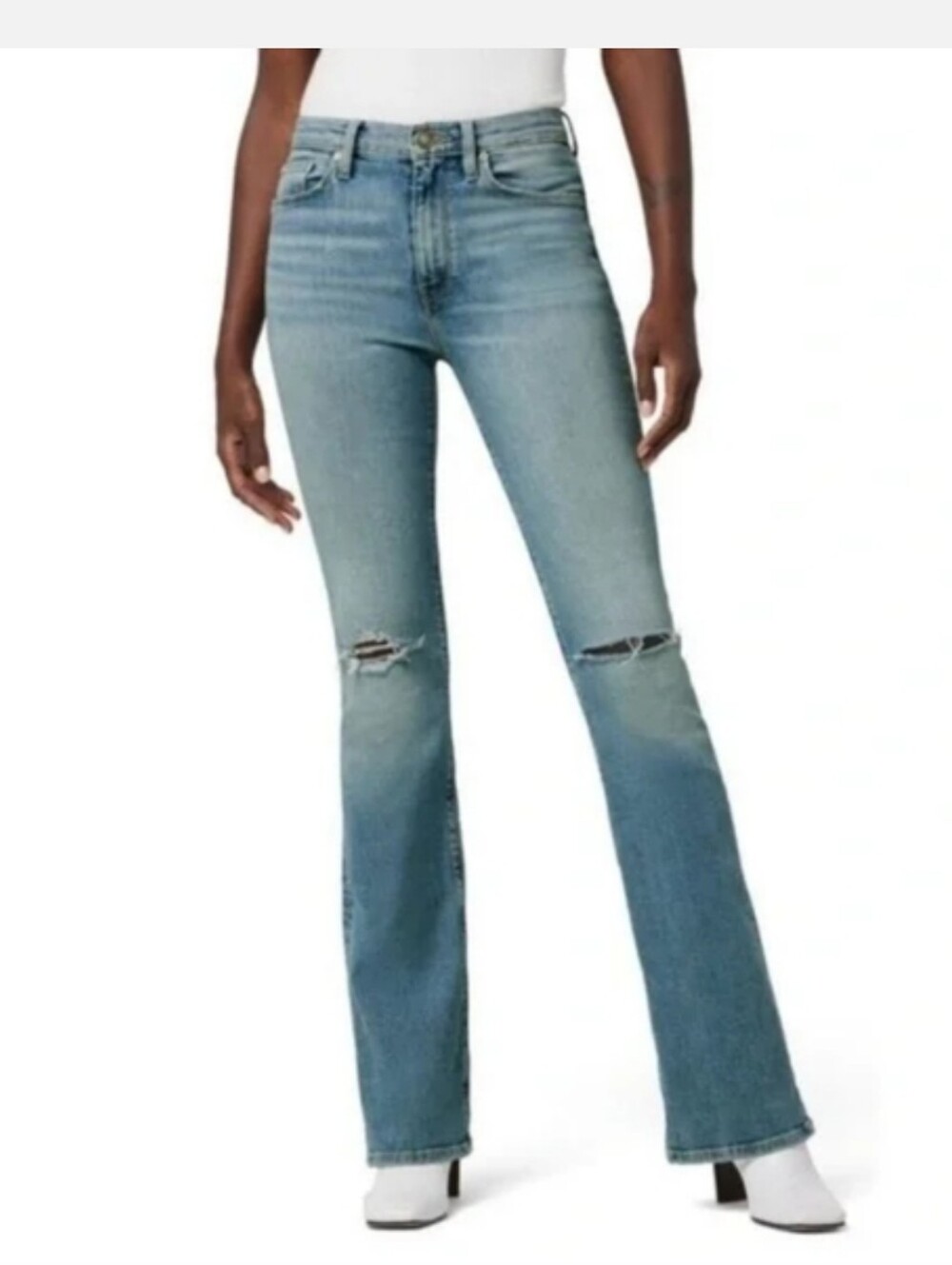 Hudson Jeans Ripped Knee Barbara Roy High Waist Bootcut Size 28 x 34 Tall Girl